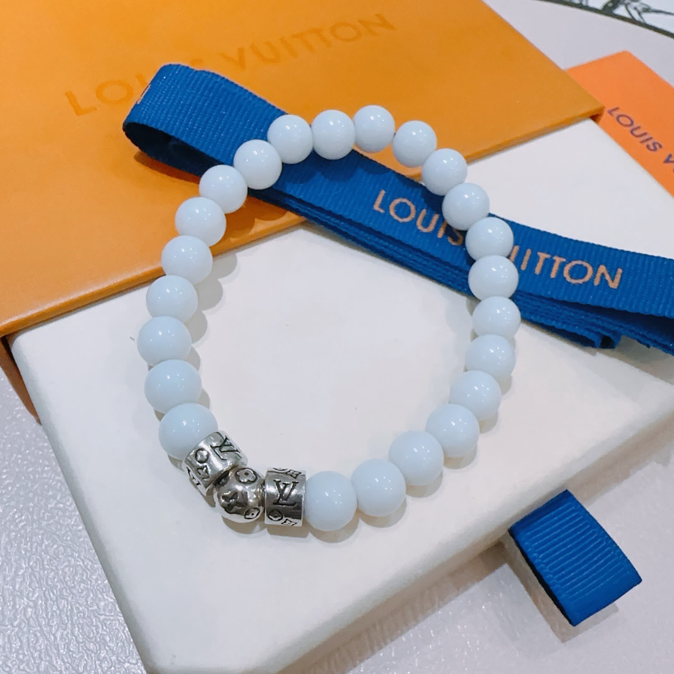 Louis Vuitton White Beaded Bracelet
